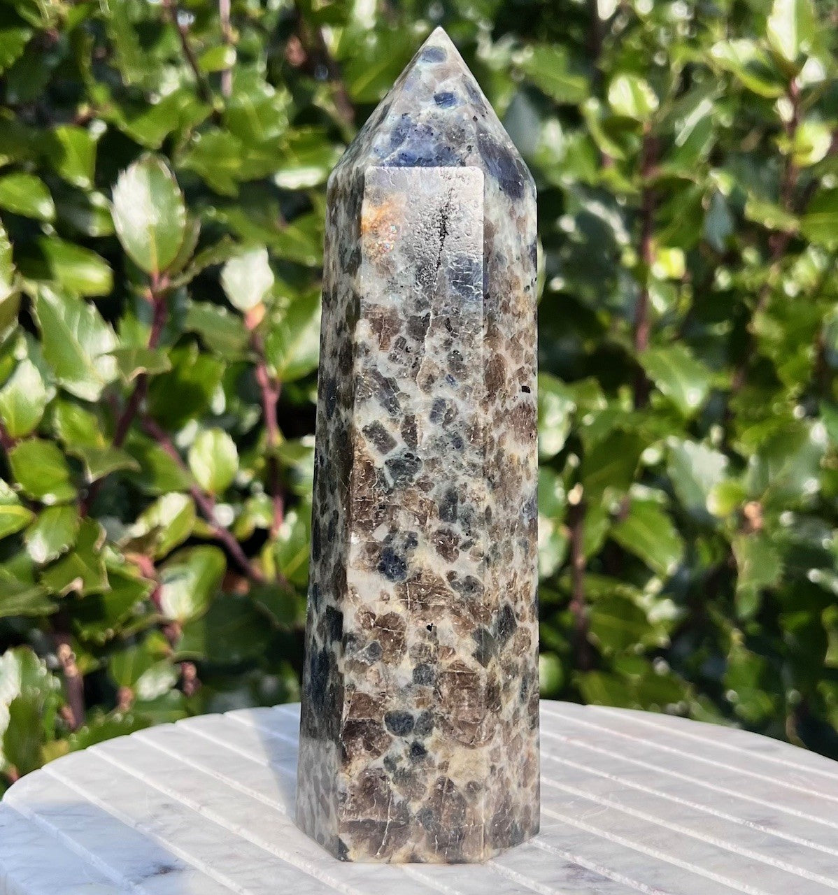 Blå kvarts tårn 16 cm 2