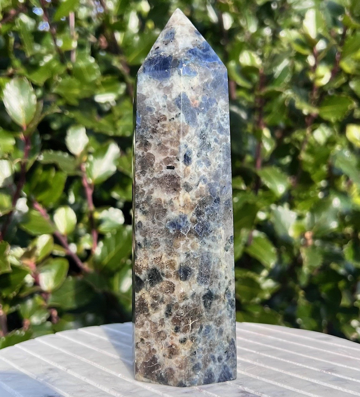Blå kvarts tårn 16 cm 3
