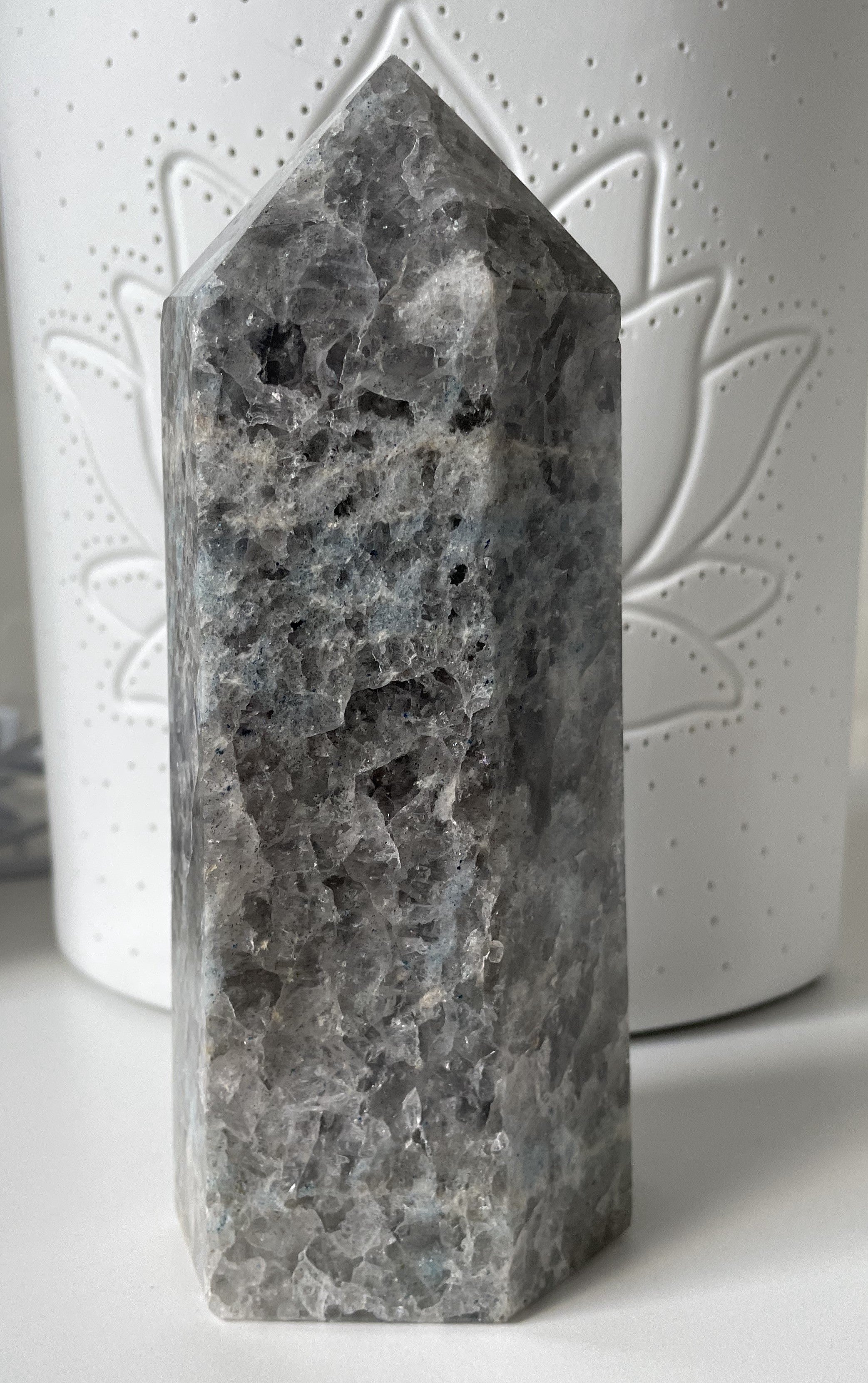 Blå kvarts tårn 17 cm 3