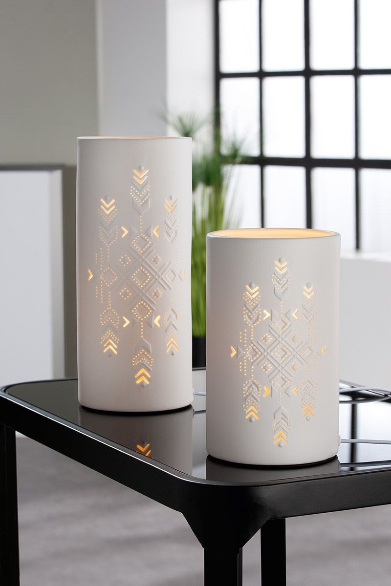 Bordlampe Graphic hvid 3
