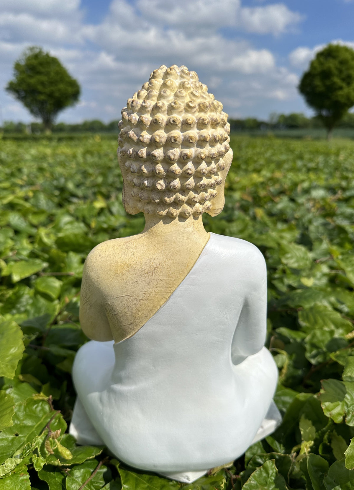 Buddha Abhaya Mudra hvid 3