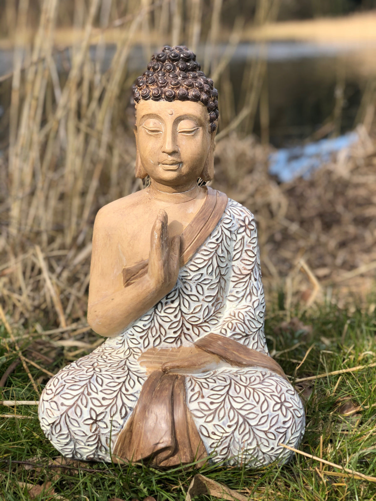 Buddha beskyttelse Abhaya Mudra 48 cm 4