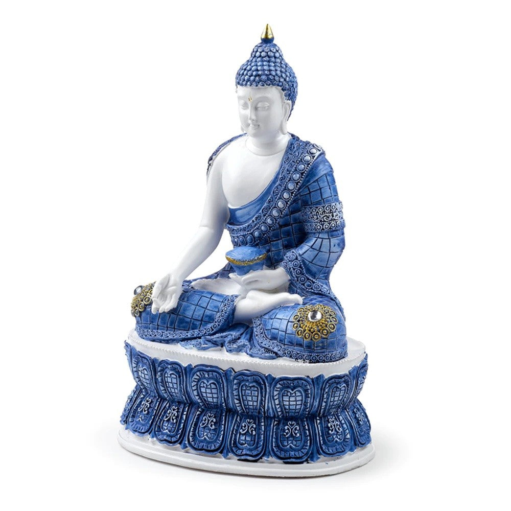Buddha - Blå og hvid 3