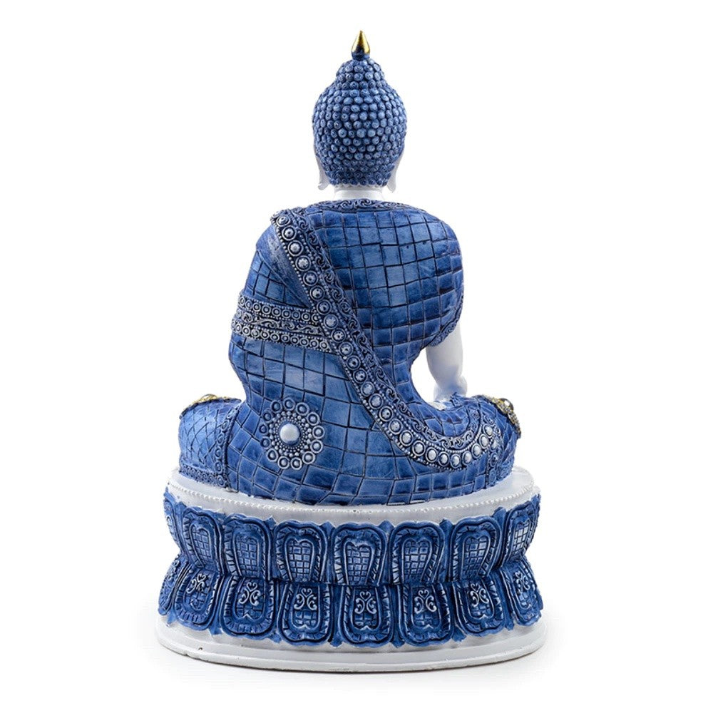 Buddha - Blå og hvid 4