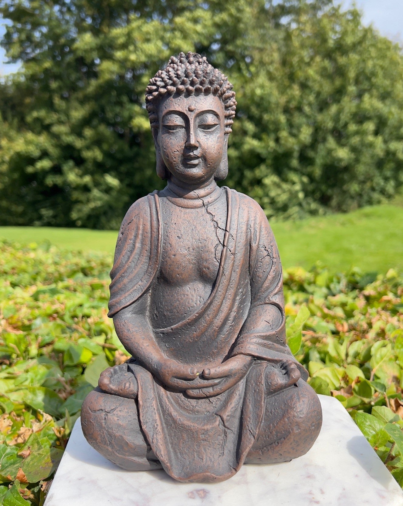 Buddha brun 14 cm 1