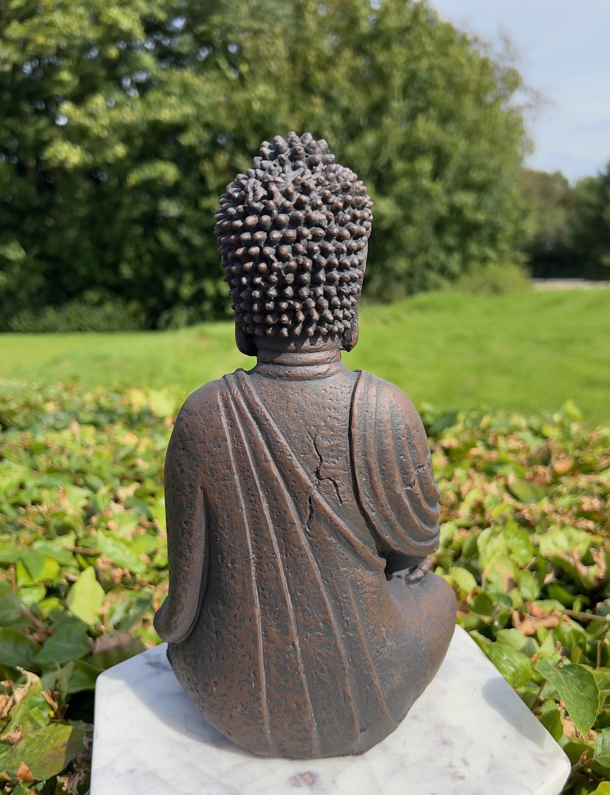 Buddha brun 14 cm 2
