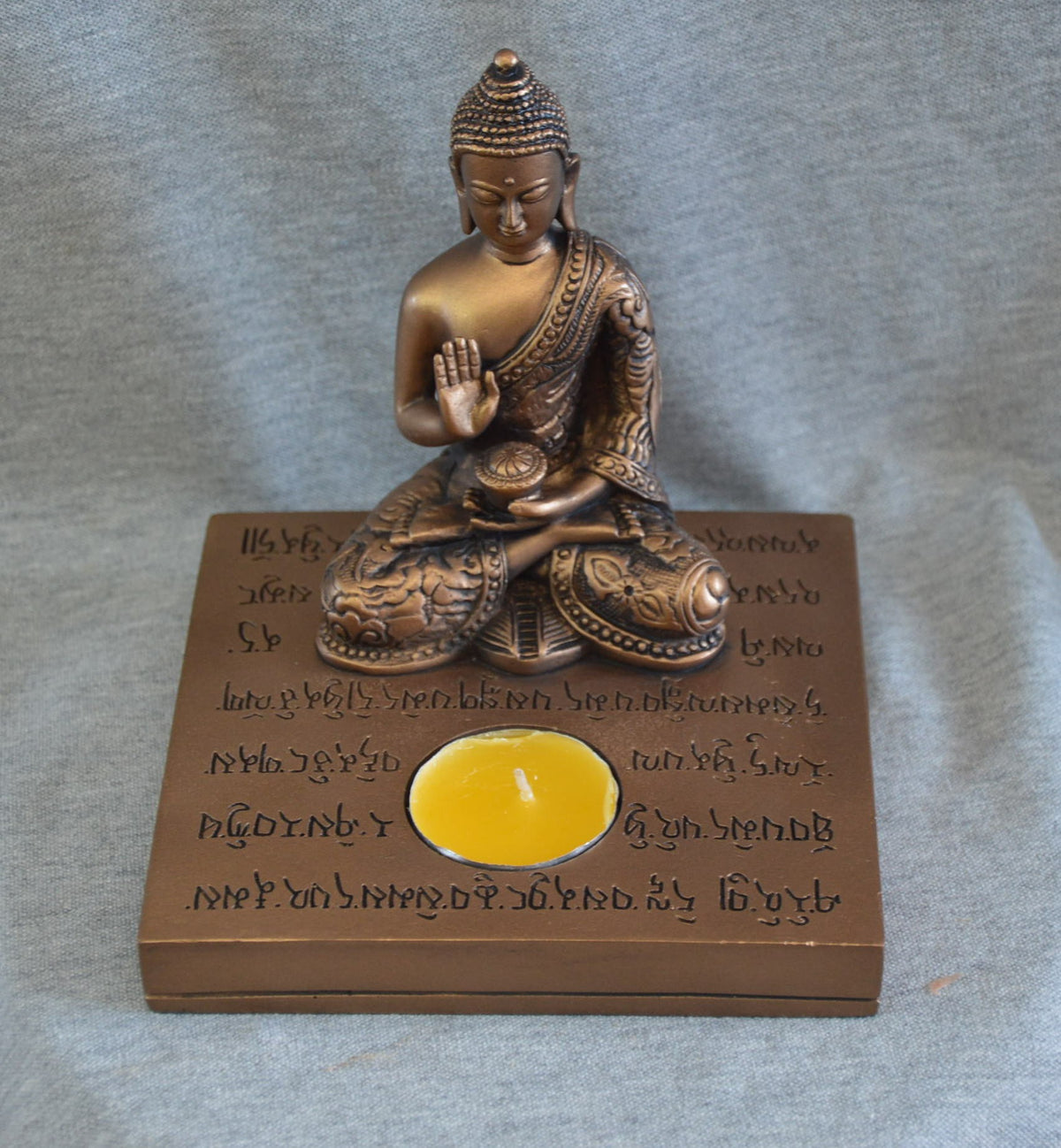 Buddha figur med fyrfadslys 3