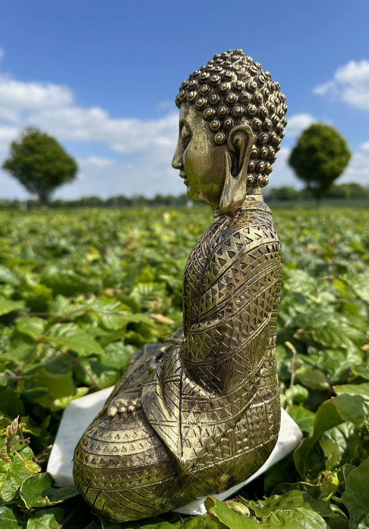 Buddha guld mediterende 4
