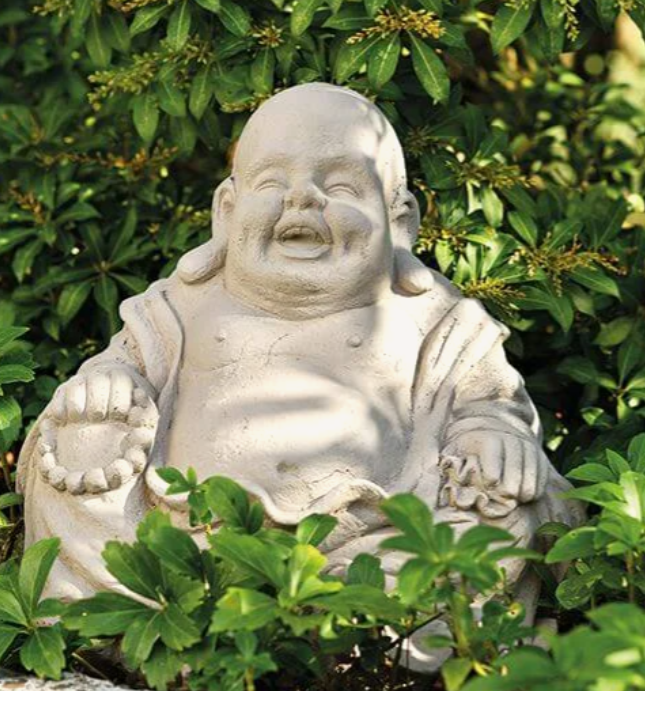 Buddha happy grå 2