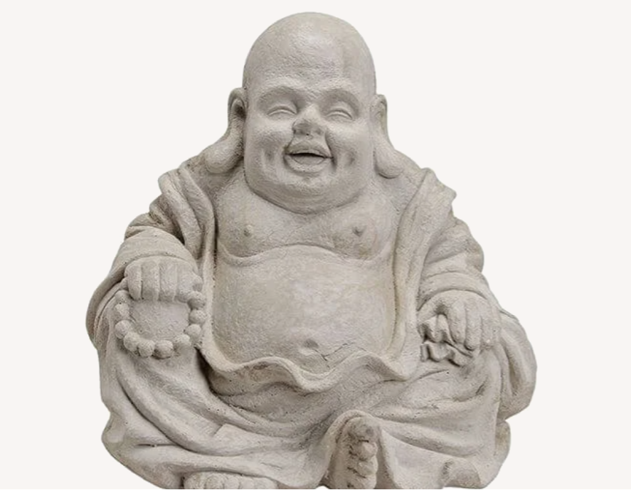 Buddha happy grå 3