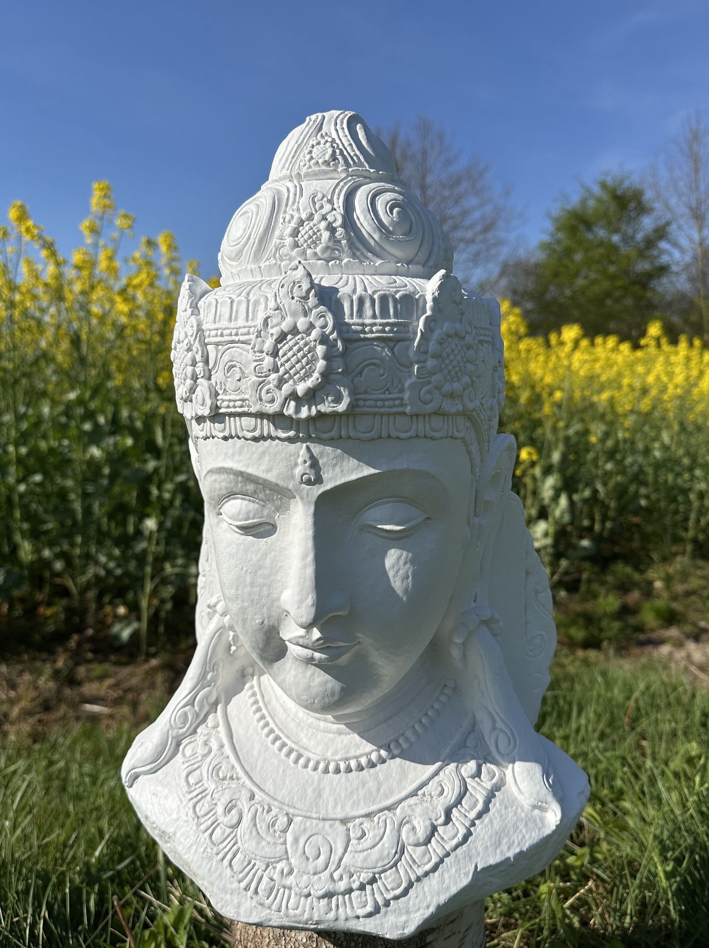 Buddha hoved hvid - Small 1