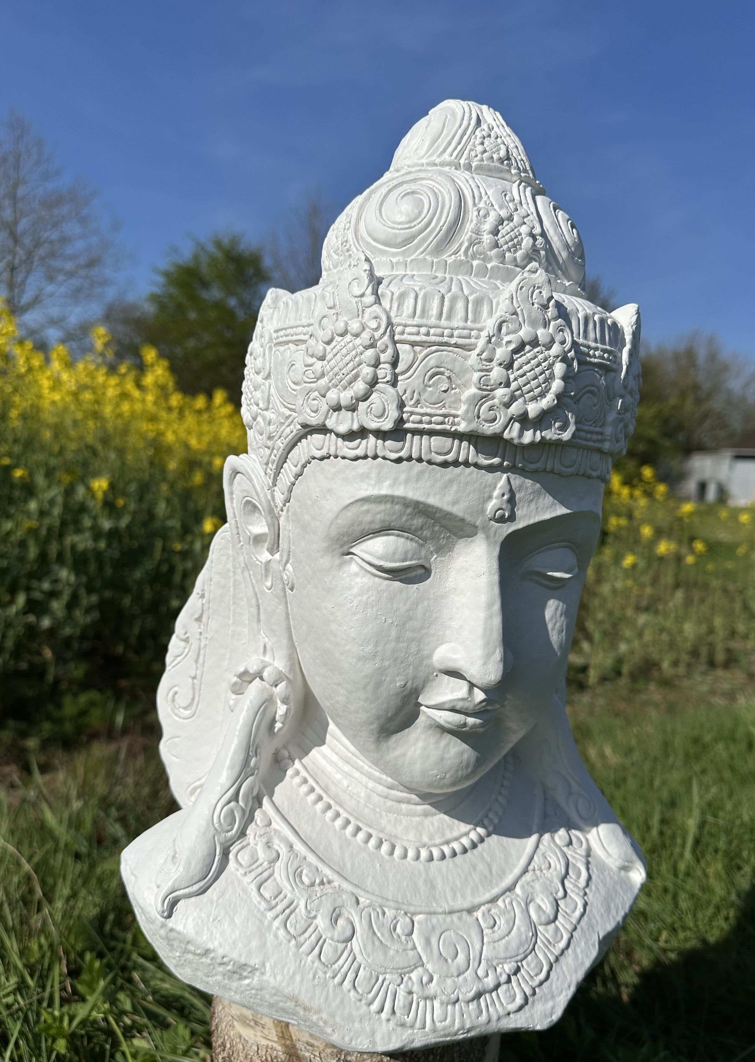 Buddha hoved hvid - Small 2