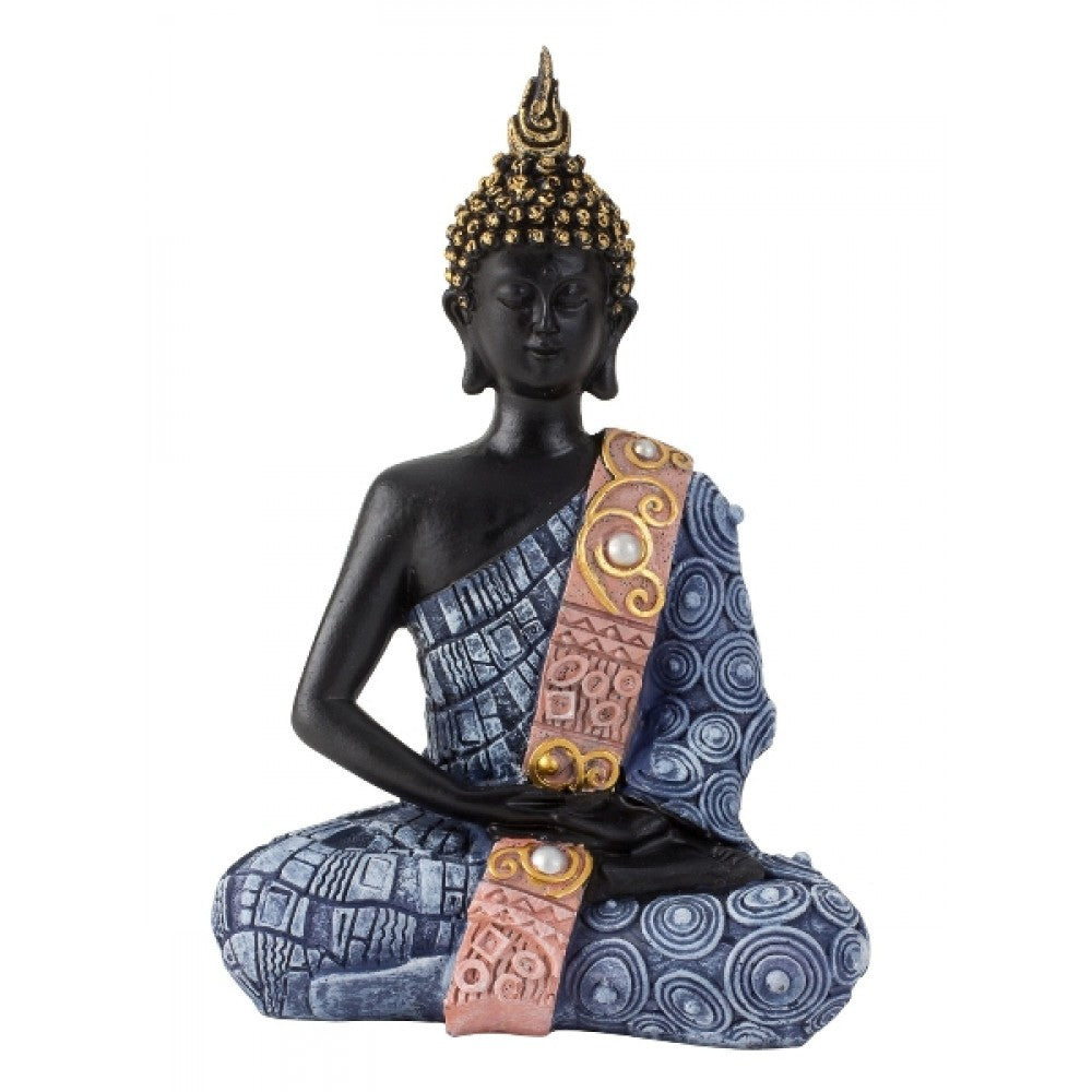 Buddha i blå 19,5 cm 4