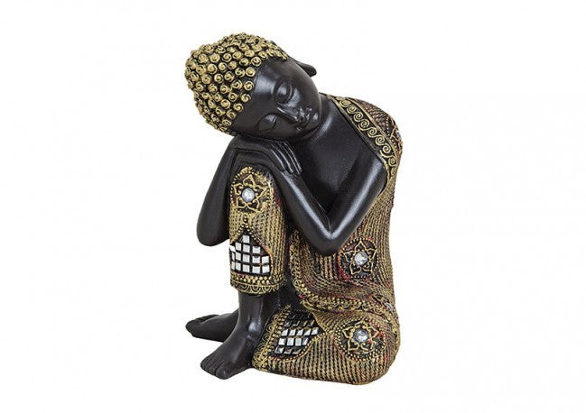 Buddha i sort og guld