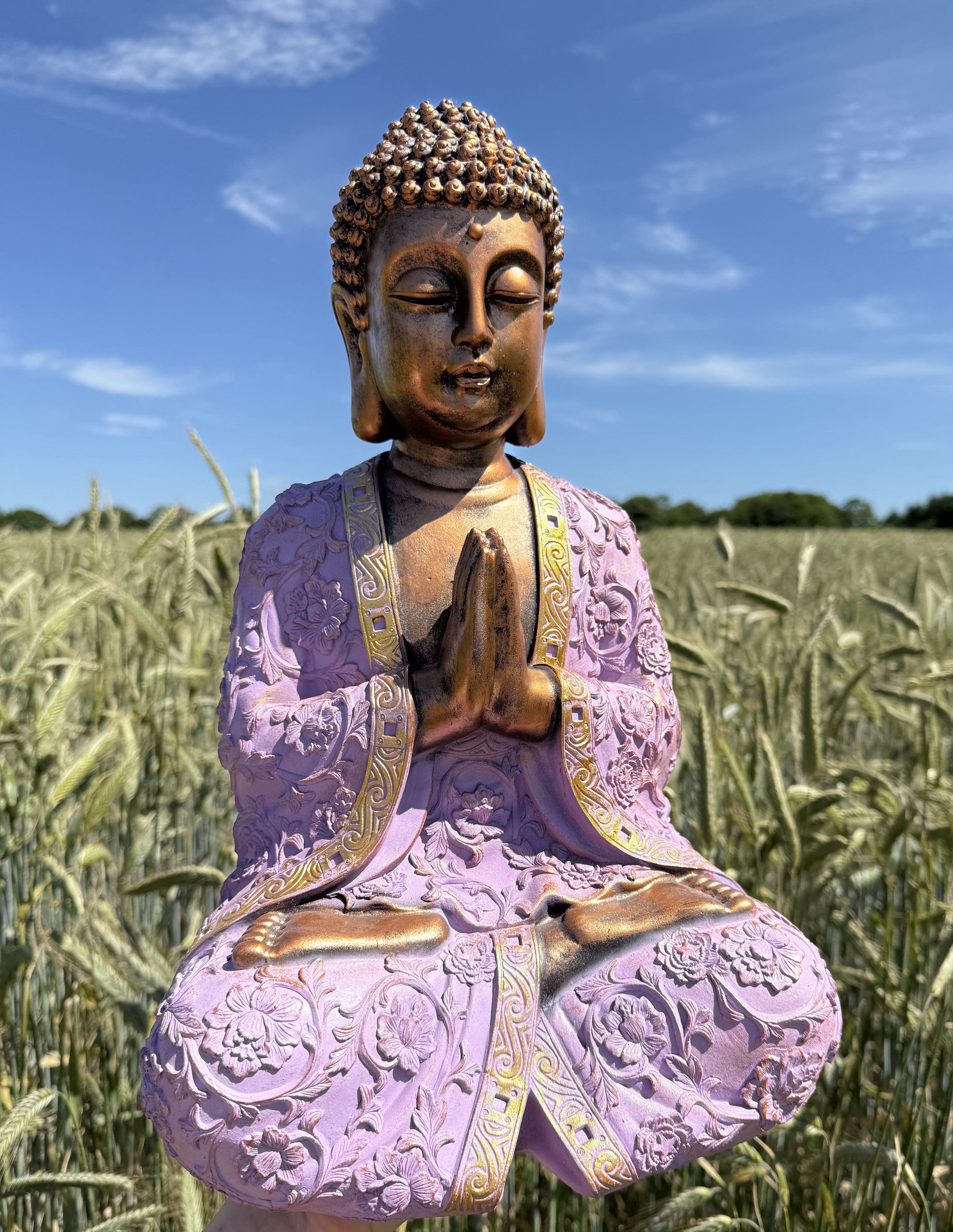 Buddha lilla og guld 1