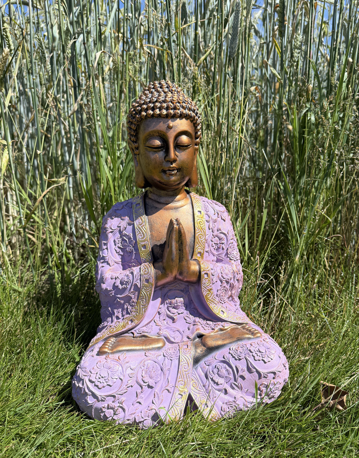Buddha lilla og guld 2