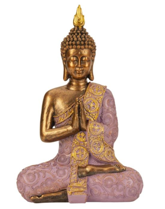 Buddha lilla og guld 6
