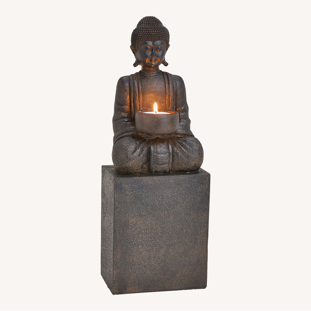 Buddha m. plads til lys 6
