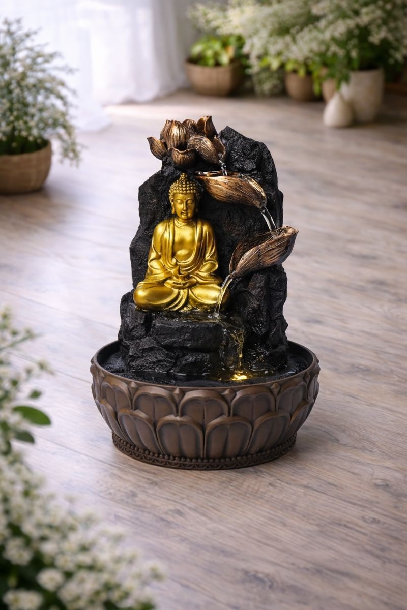 Buddha med lotus fontæne 1