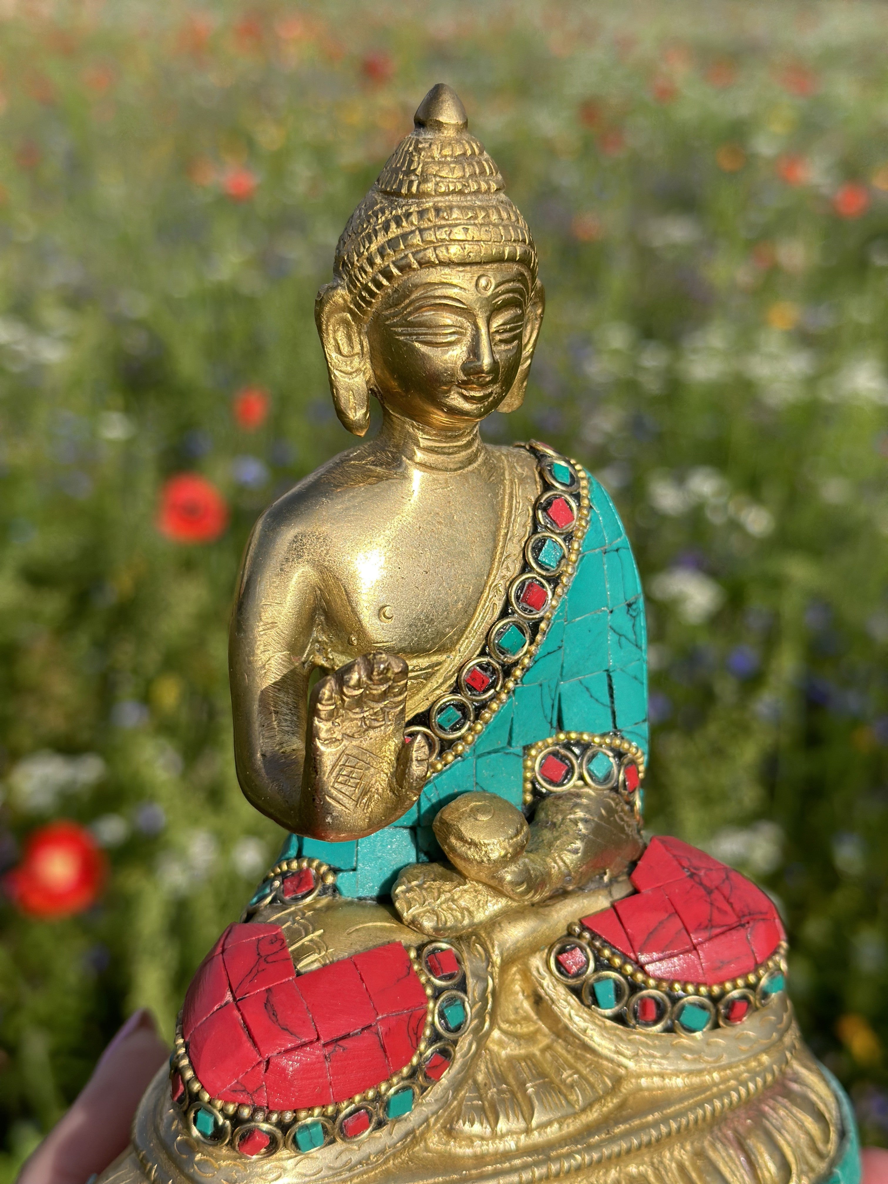 Buddha messing figur "Blessing" 2