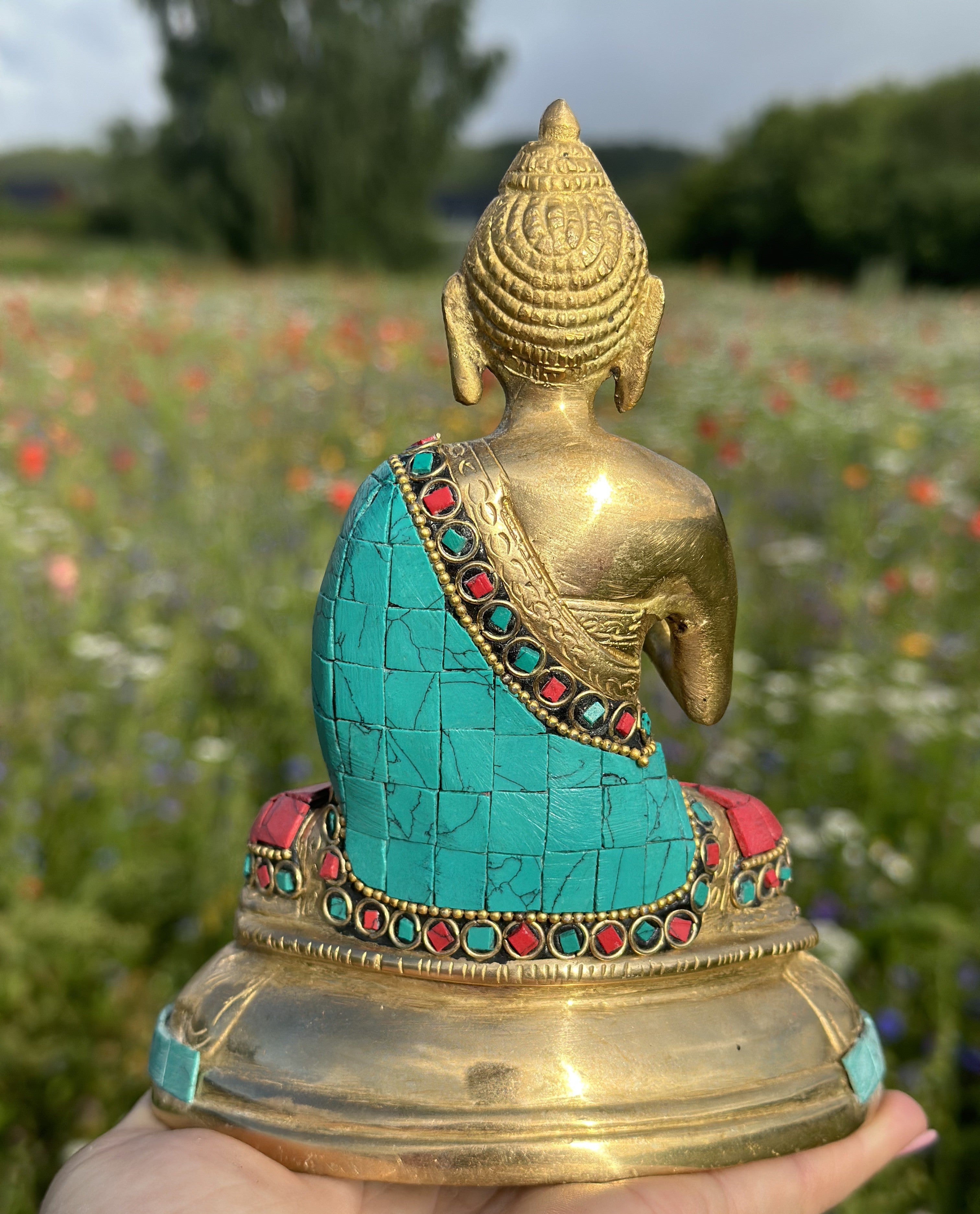Buddha messing figur "Blessing" 3