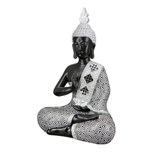 Buddha sort og sølv