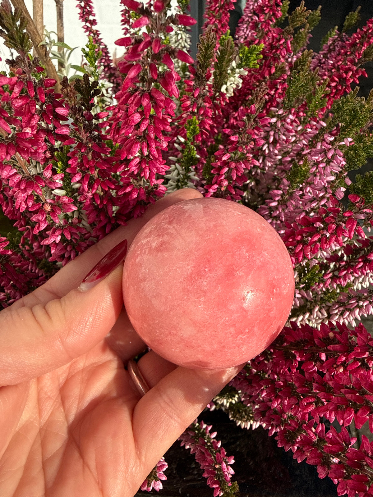 Rhodokrosit kugle