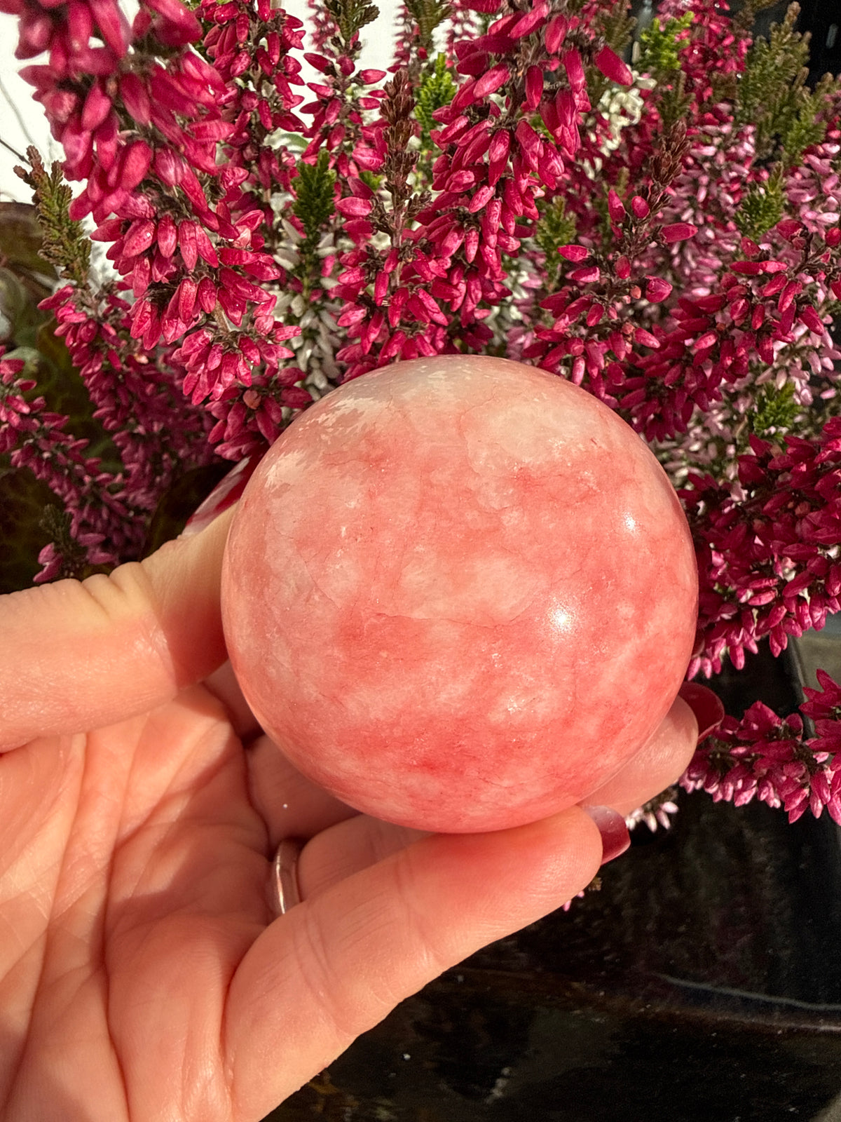 Rhodokrosit kugle
