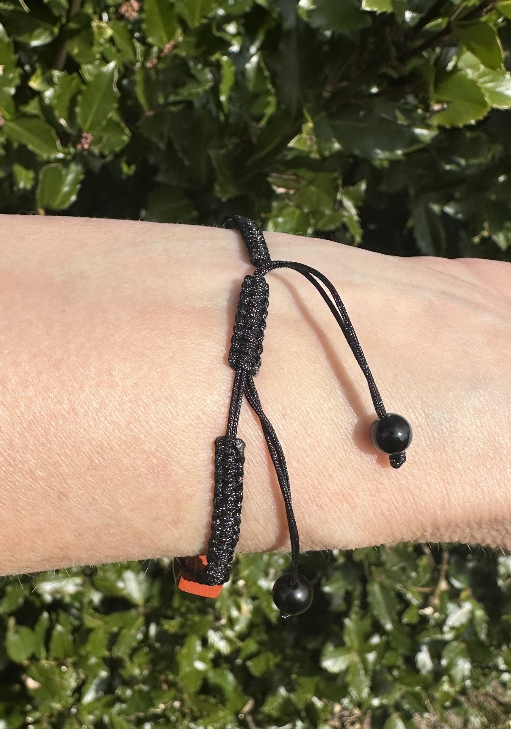 Chakra armbånd m. sort snor 2
