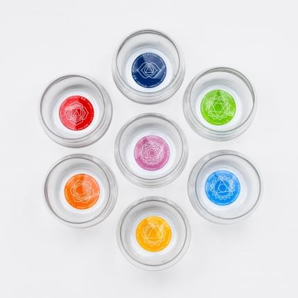 Chakra glas - alle syv glas 2