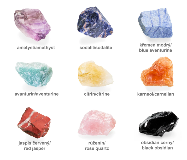 Chakra krystal sæt 3