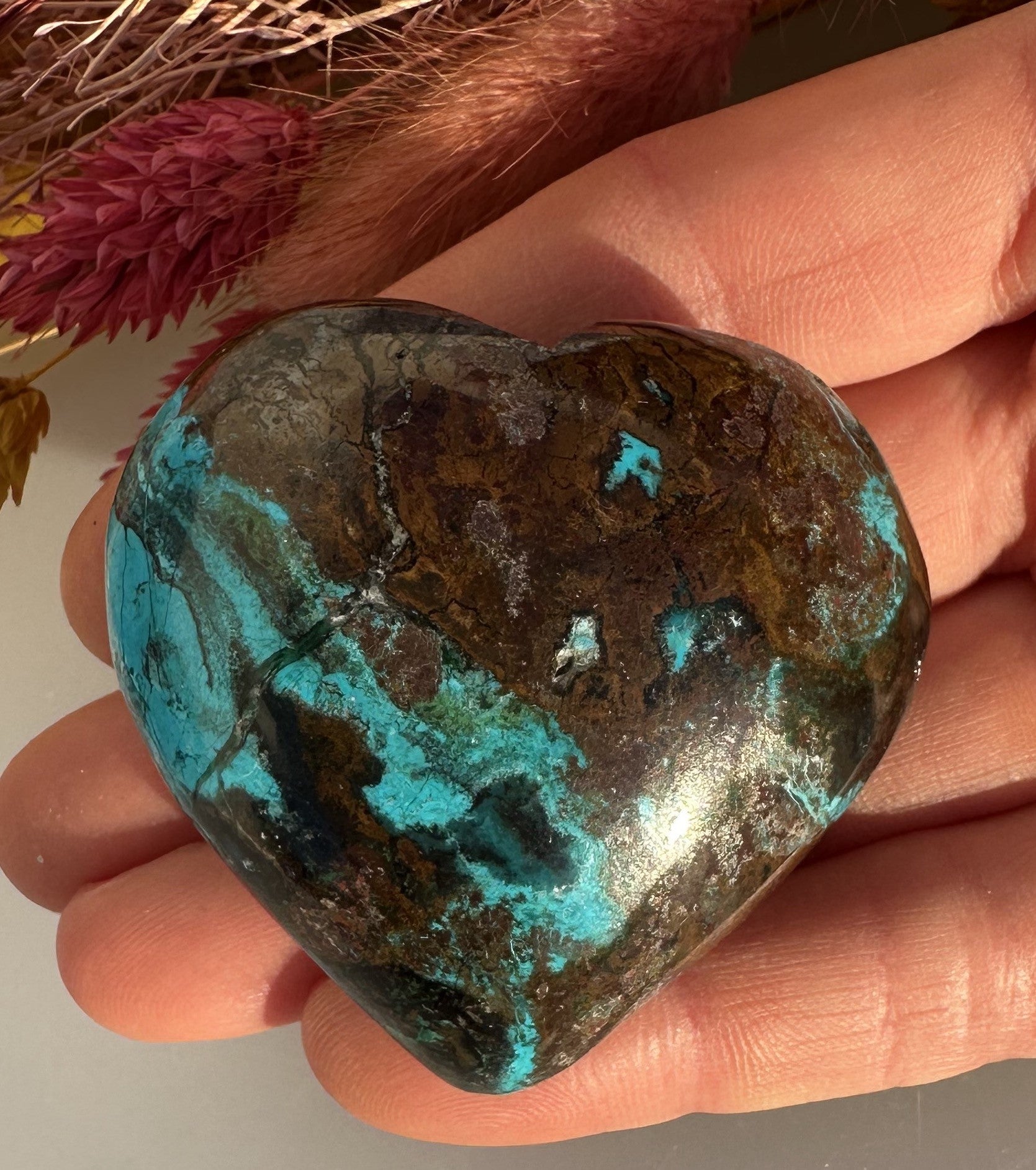 Chrysocolla - Hjerte 4 - 5 cm 2