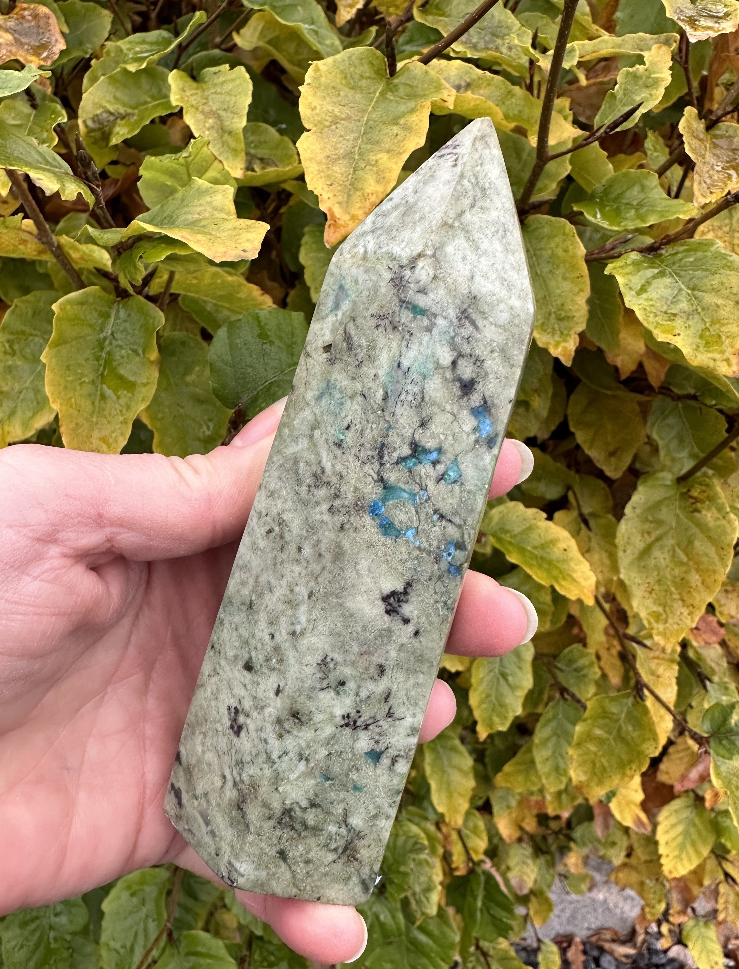 Chrysocolla Tårn 14 cm