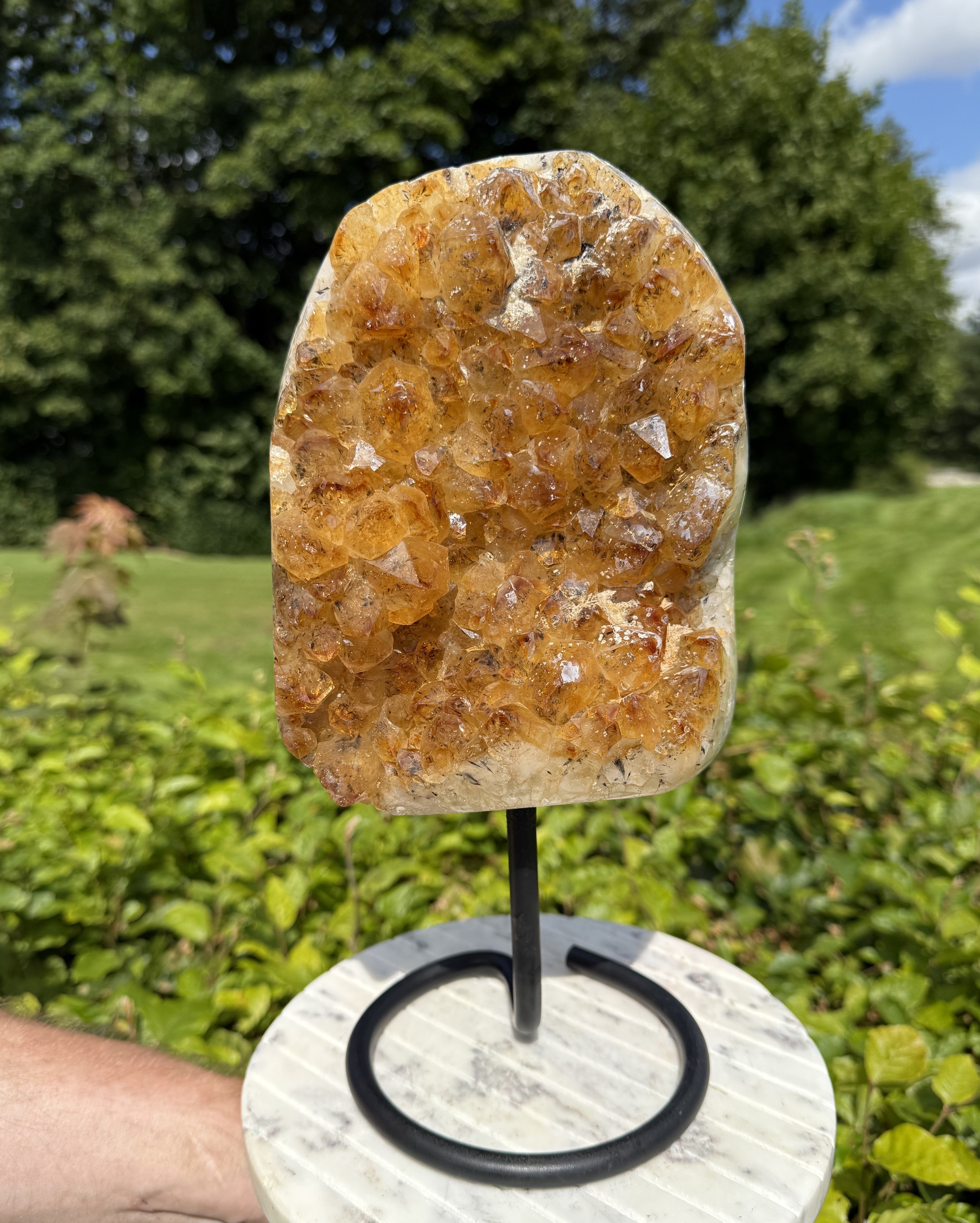 Citrin på fod 29 cm 1