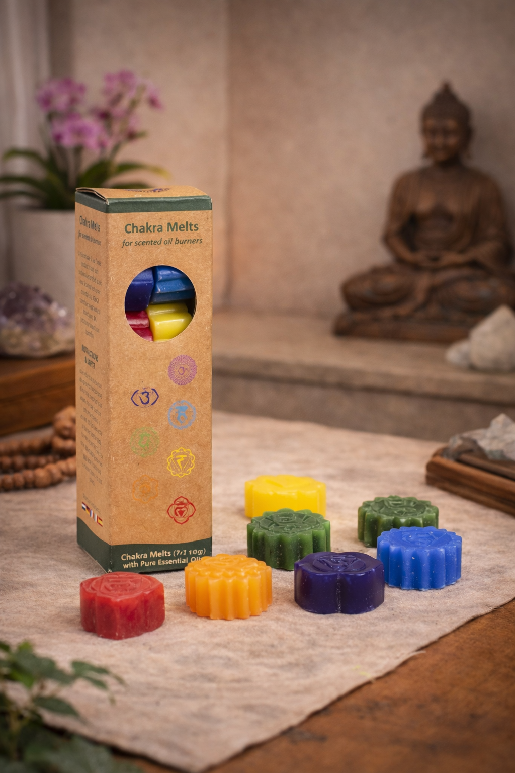 Duftende Chakra voks til aromalampe 1