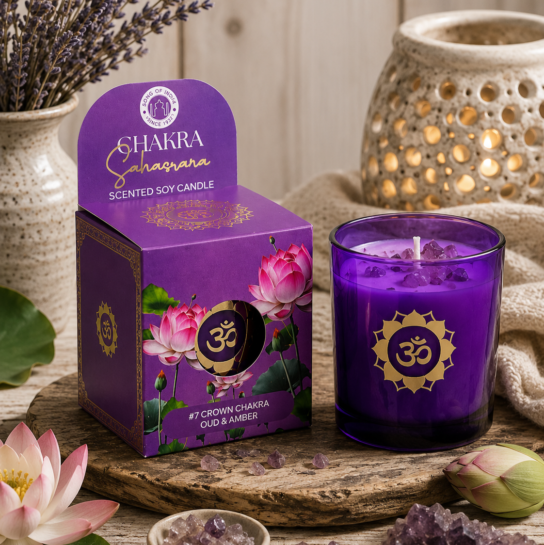 Ajna Chakra Duftlys – Oud & Amber