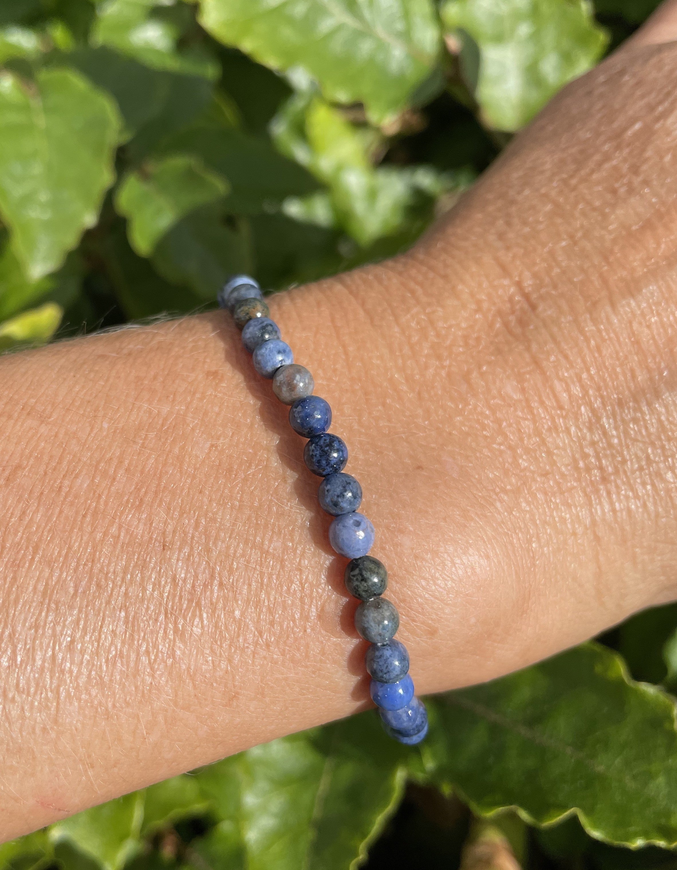 Dumortierite blå armbånd 4mm