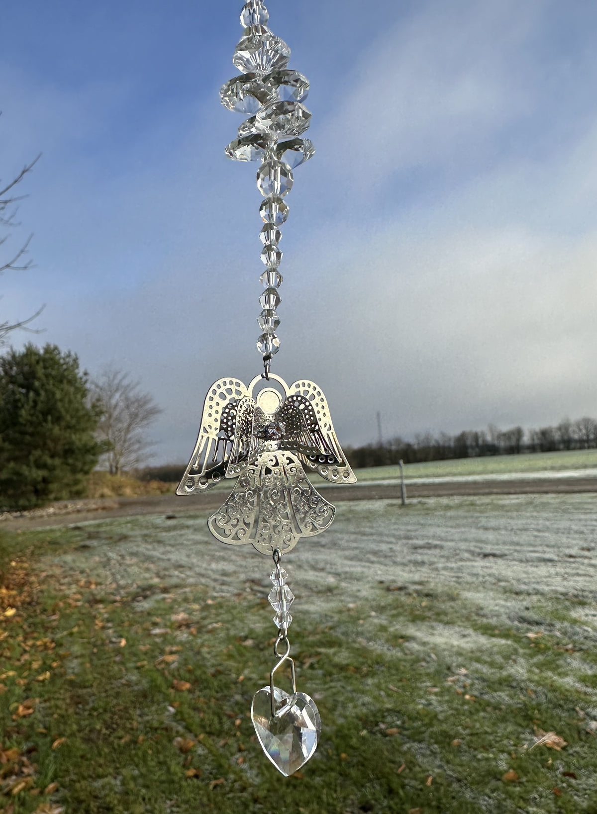 Engel med krystalregnbuehjerte 2