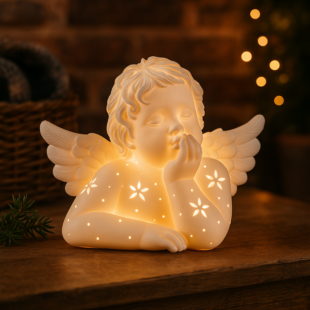 Engel porcelænslampe 1