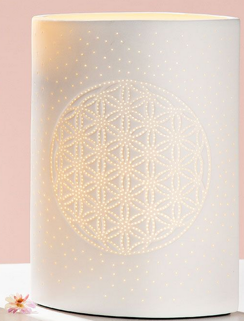 Flower of life bordlampe 26cm 2