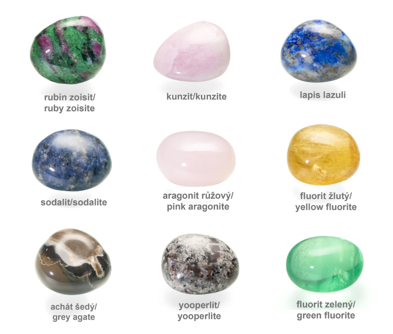 Fluorescerende krystal sæt 4