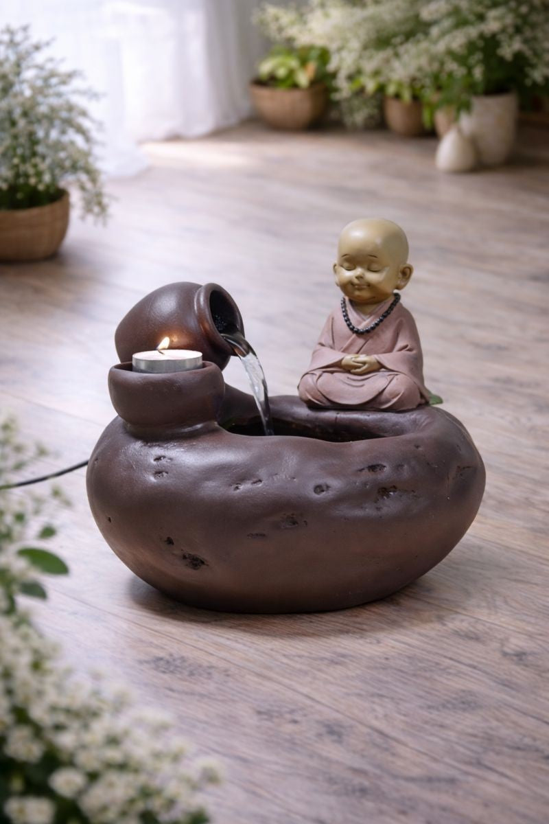 Fontæne med lille buddha 1