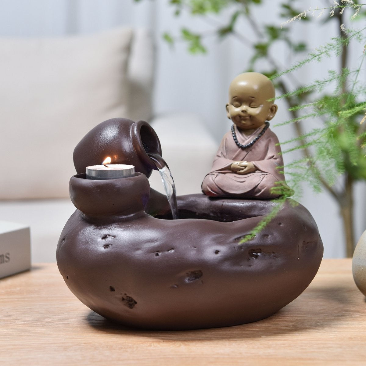 Fontæne med lille buddha 2