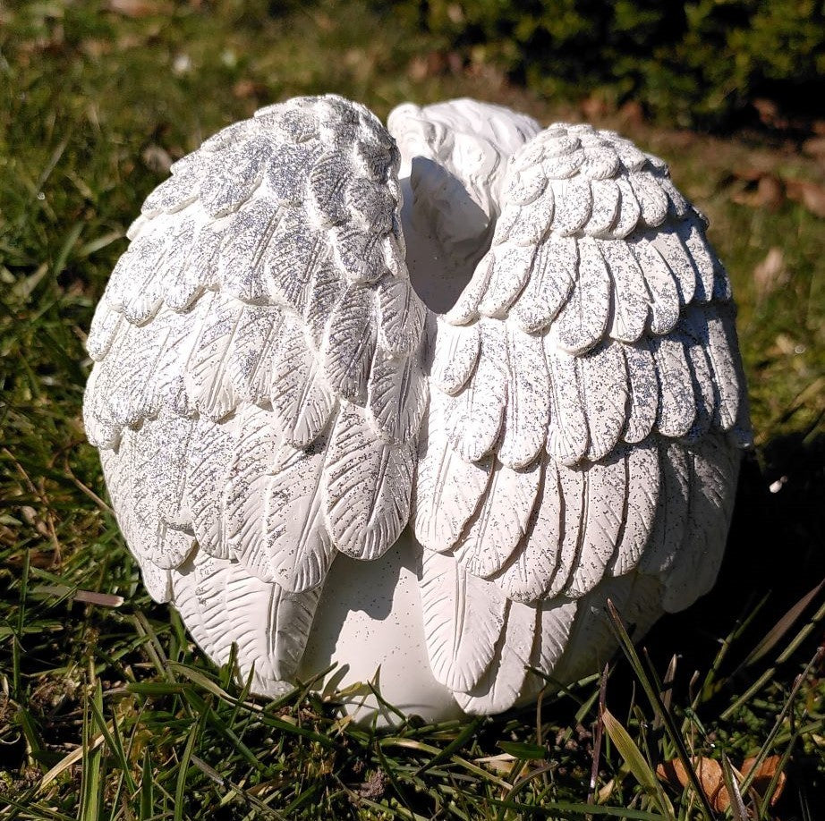 Fredfyldt engel 12,5 cm - Sølv 4