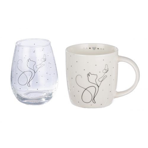 Glas sæt med kat 2