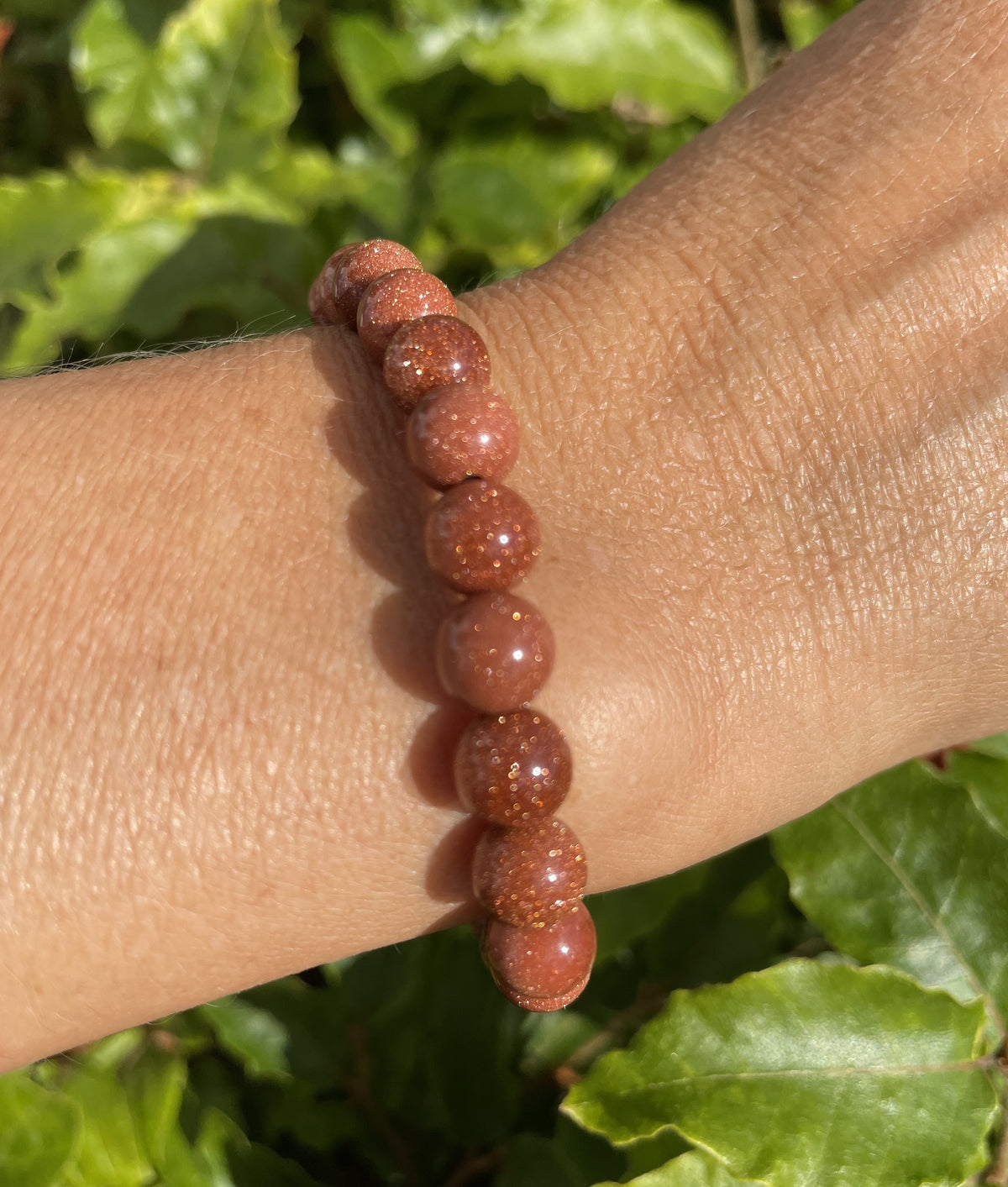 Goldstone armbånd 8 mm