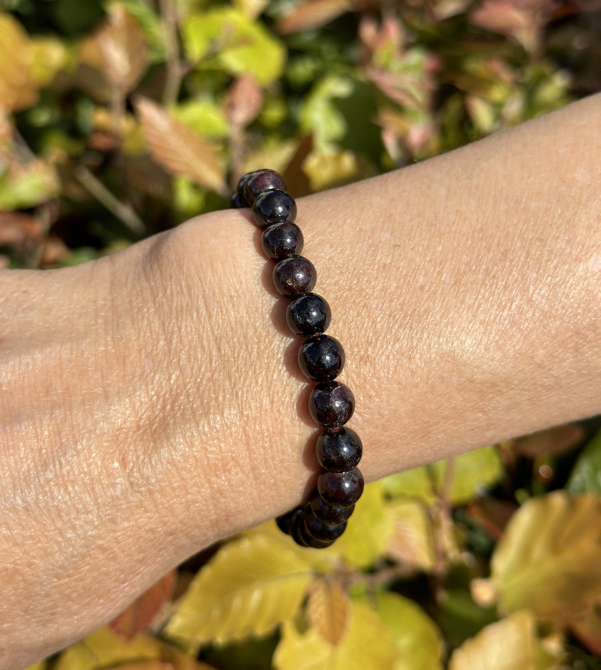Granat armbånd 8 mm 2