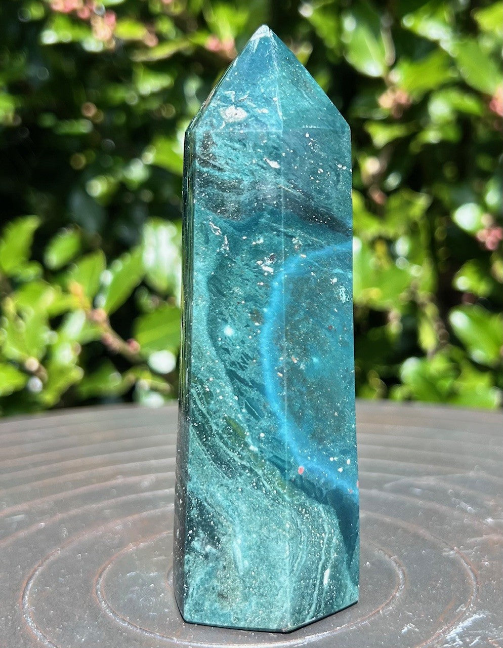 Grøn Jaspis tårn - 12 cm 1