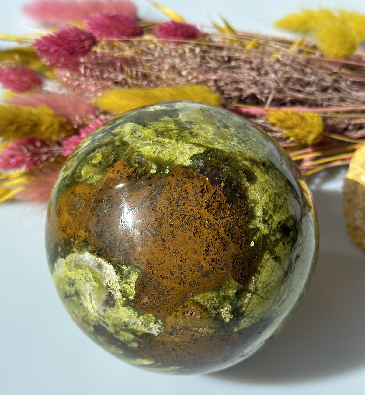 Grøn opal kugle 10 - 11 cm 3