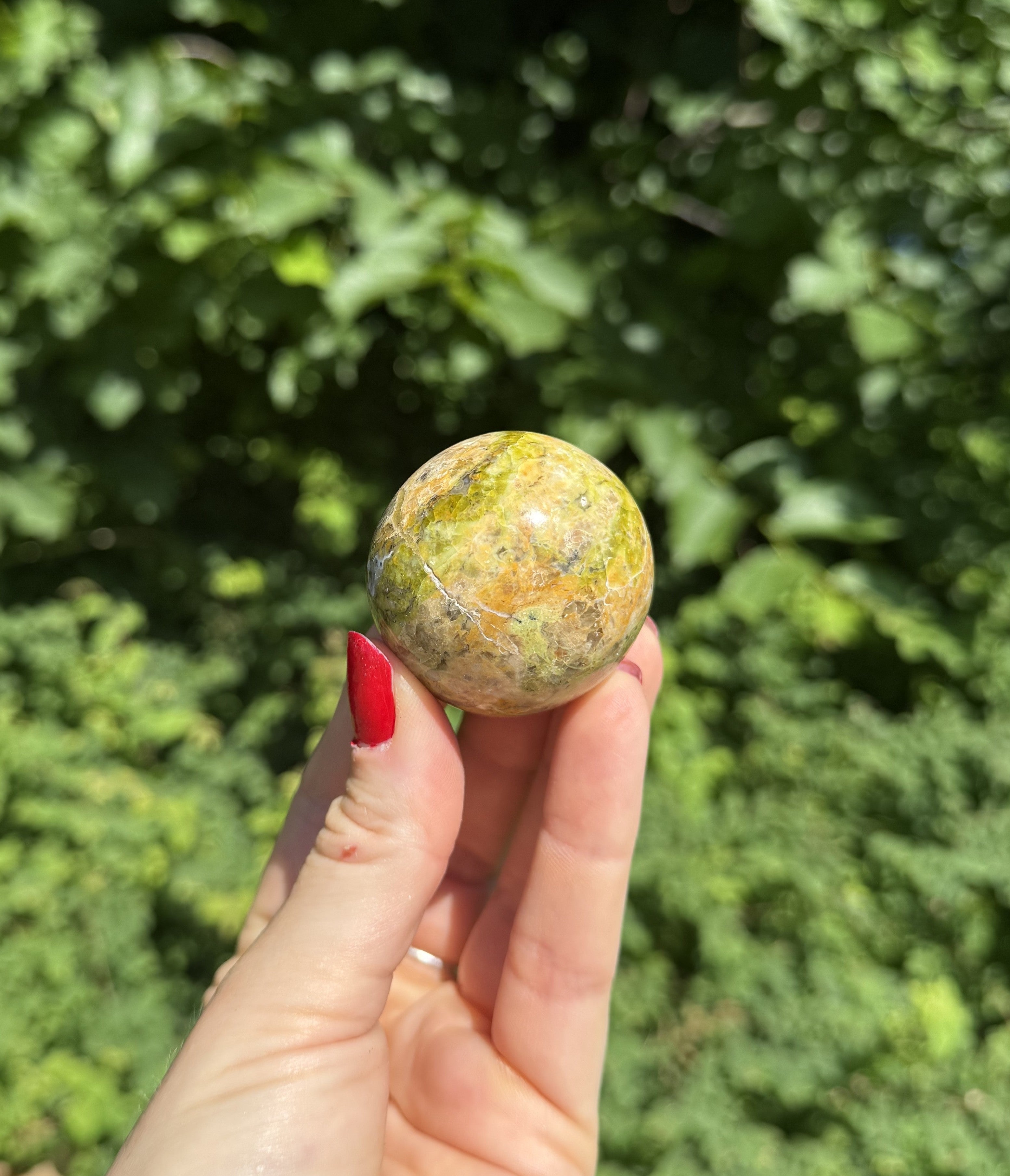 Grøn opal kugle 4 - 5 cm 1